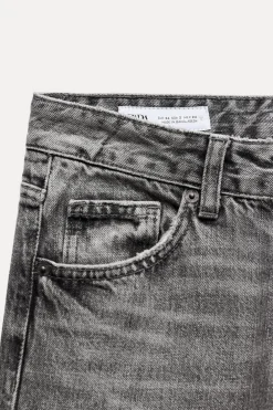 ZARA Jeans^JEANS TRF WIDE LEG CINTURA BAIXA Preto