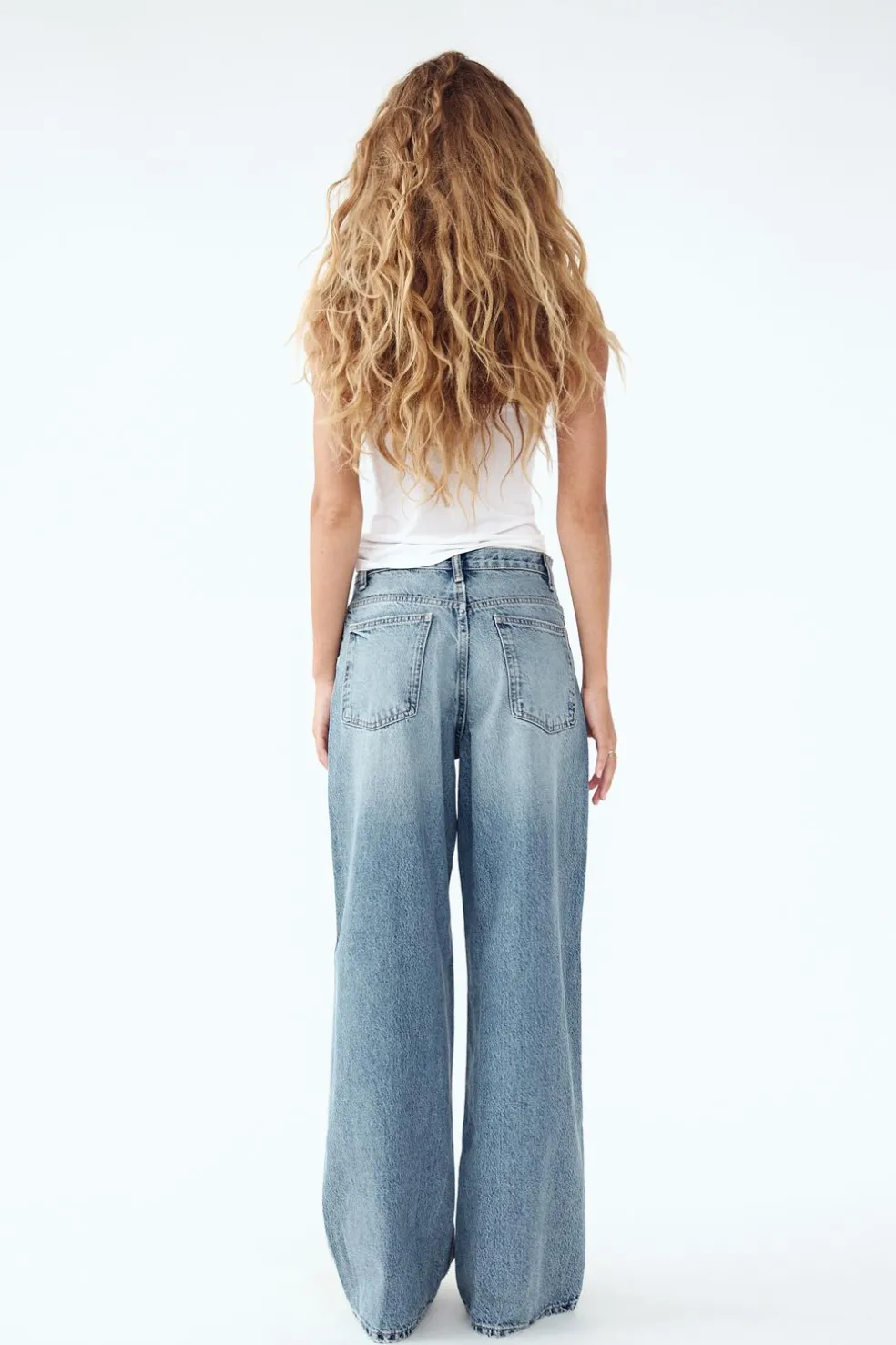 ZARA Jeans^JEANS TRF WIDE LEG CINTURA CRUZADA CINTURA SUBIDA Azul