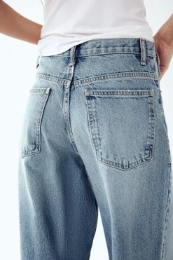 ZARA Jeans^JEANS TRF WIDE LEG CINTURA CRUZADA CINTURA SUBIDA Azul