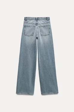 ZARA Jeans^JEANS TRF WIDE LEG CINTURA CRUZADA CINTURA SUBIDA Azul