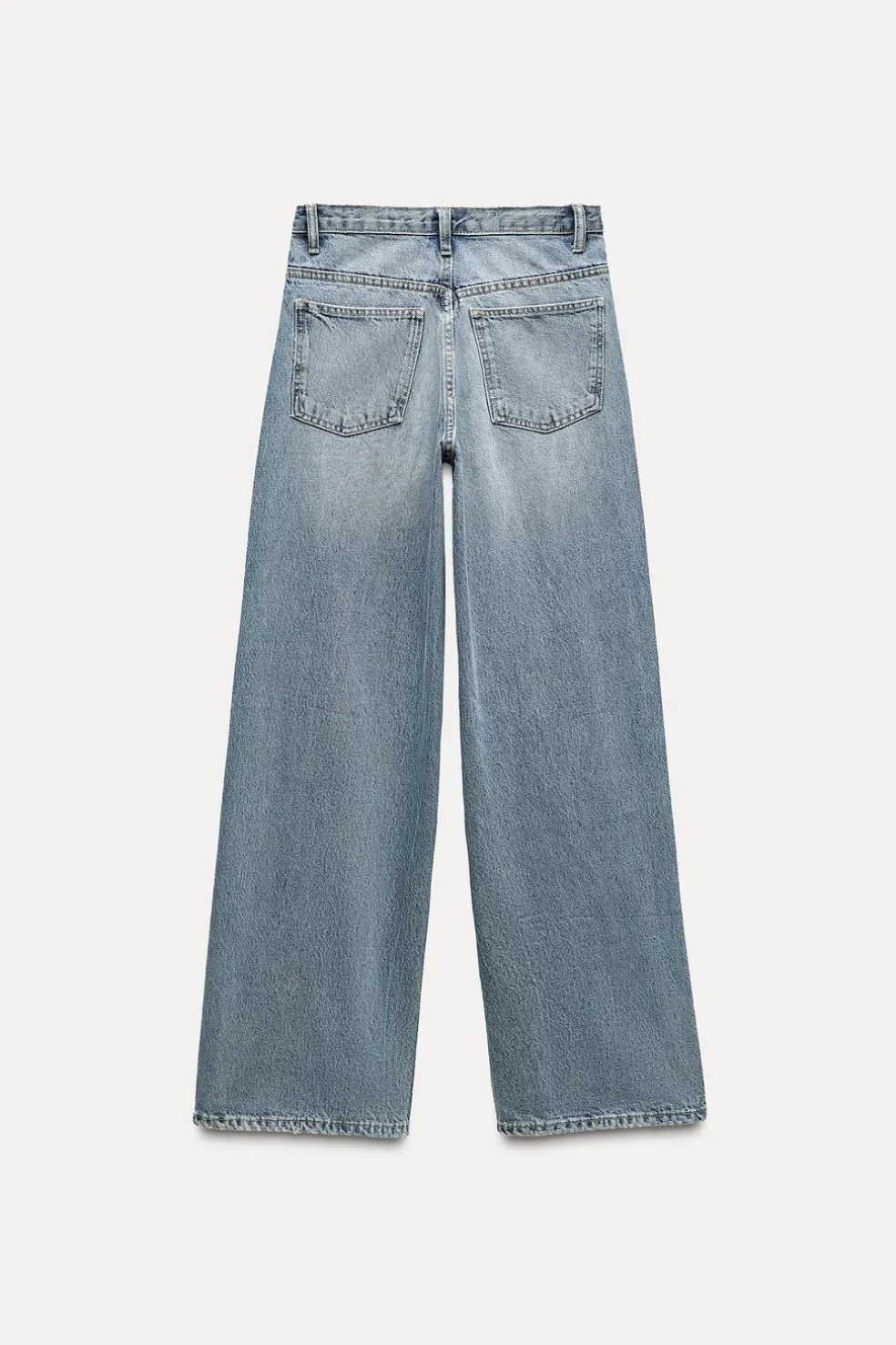 ZARA Jeans^JEANS TRF WIDE LEG CINTURA CRUZADA CINTURA SUBIDA Azul