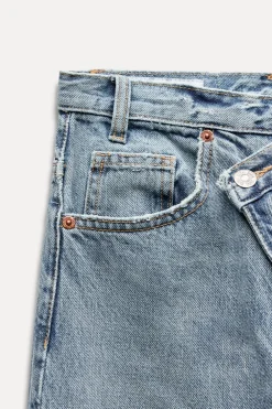ZARA Jeans^JEANS TRF WIDE LEG CINTURA CRUZADA CINTURA SUBIDA Azul