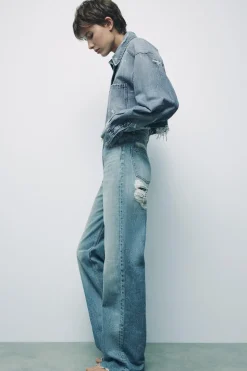 ZARA Jeans^JEANS TRF WIDE LEG CINTURA SUBIDA FULL LENGTH Azul