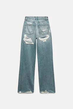 ZARA Jeans^JEANS TRF WIDE LEG CINTURA SUBIDA FULL LENGTH Azul