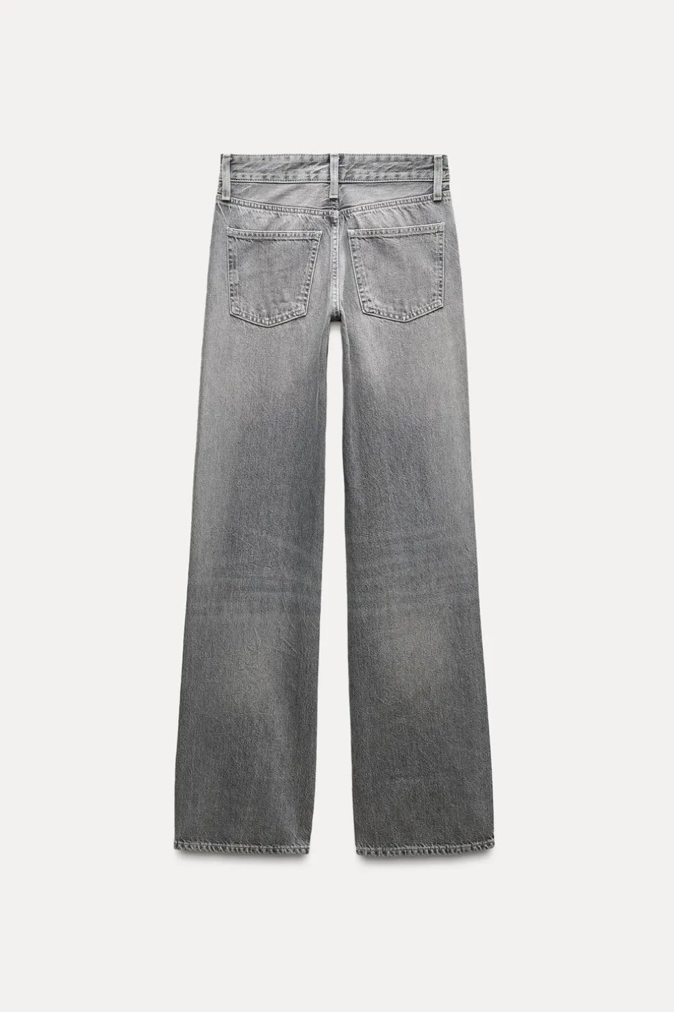 ZARA Jeans^JEANS TRF WIDE LEG CINTURA MÉDIA Cinzento-claro
