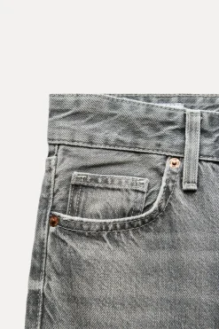 ZARA Jeans^JEANS TRF WIDE LEG CINTURA MÉDIA Cinzento-claro