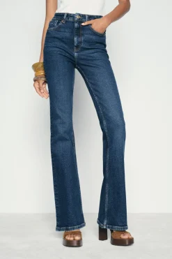 ZARA Jeans^JEANS Z1975 FLARE CINTURA SUBIDA Azul