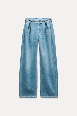 ZARA Jeans^JEANS Z1975 LOOSE WIDE LEG Azul-médio