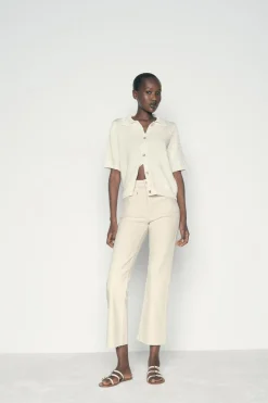 ZARA Jeans^JEANS Z1975 MINI FLARE CINTURA SUBIDA Cru