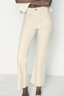 ZARA Jeans^JEANS Z1975 MINI FLARE CINTURA SUBIDA Cru