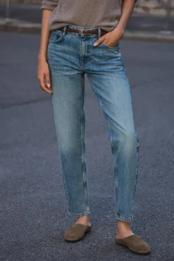 ZARA Jeans^JEANS Z1975 MOM FIT CINTURA SUBIDA Azul-médio