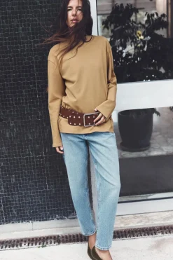 ZARA Jeans^JEANS Z1975 MOM FIT CINTURA SUBIDA Azul-médio