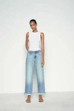 ZARA Jeans^JEANS Z1975 RELAX FIT DE CINTURA SUBIDA Azul-médio