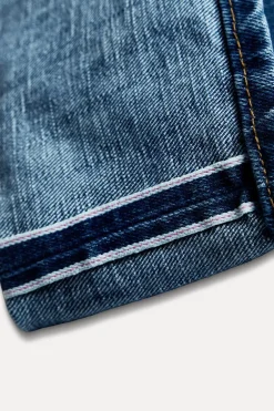 ZARA Jeans^JEANS Z1975 SELVEDGE LOOSE WIDE LEG CINTURA MÉDIA Azul-médio