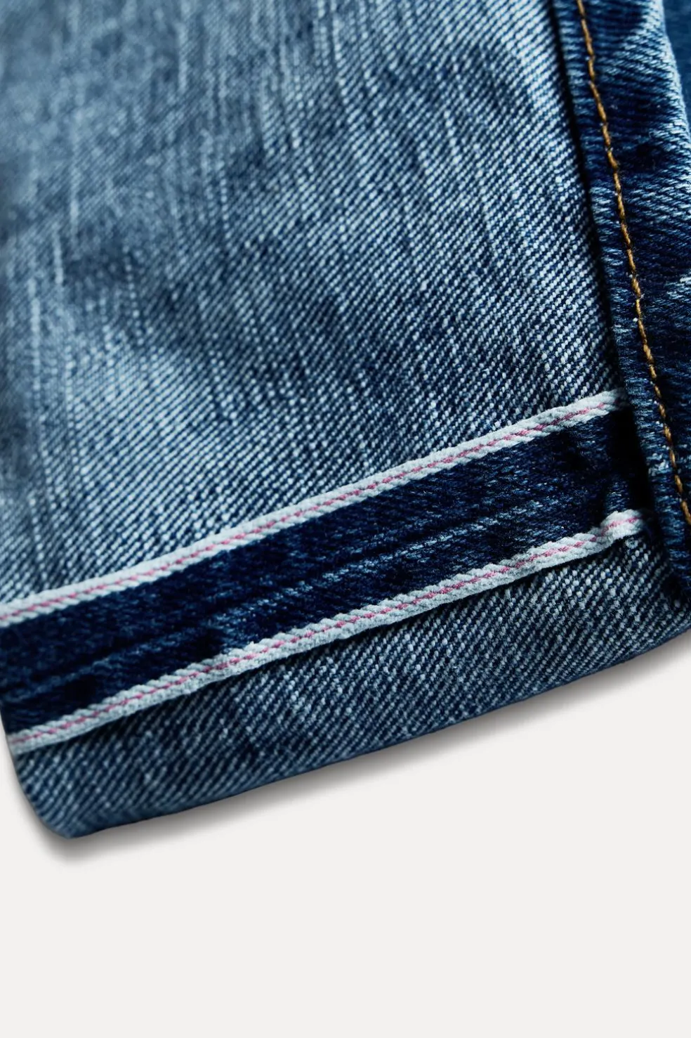 ZARA Jeans^JEANS Z1975 SELVEDGE LOOSE WIDE LEG CINTURA MÉDIA Azul-médio
