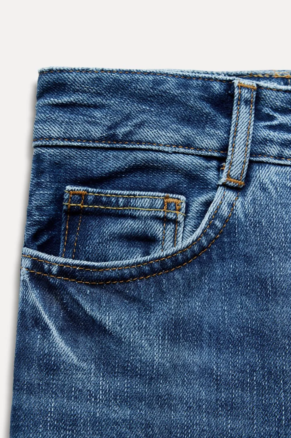 ZARA Jeans^JEANS Z1975 SELVEDGE LOOSE WIDE LEG CINTURA MÉDIA Azul-médio