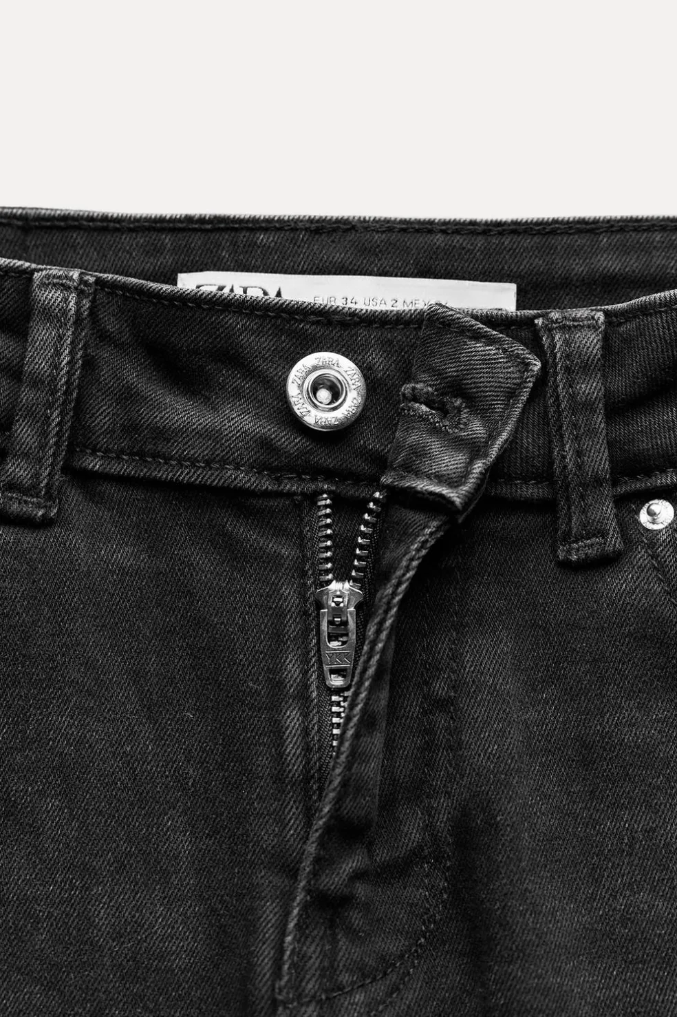 ZARA Jeans^JEANS Z1975 SKINNY FIT CINTURA MÉDIA Preto