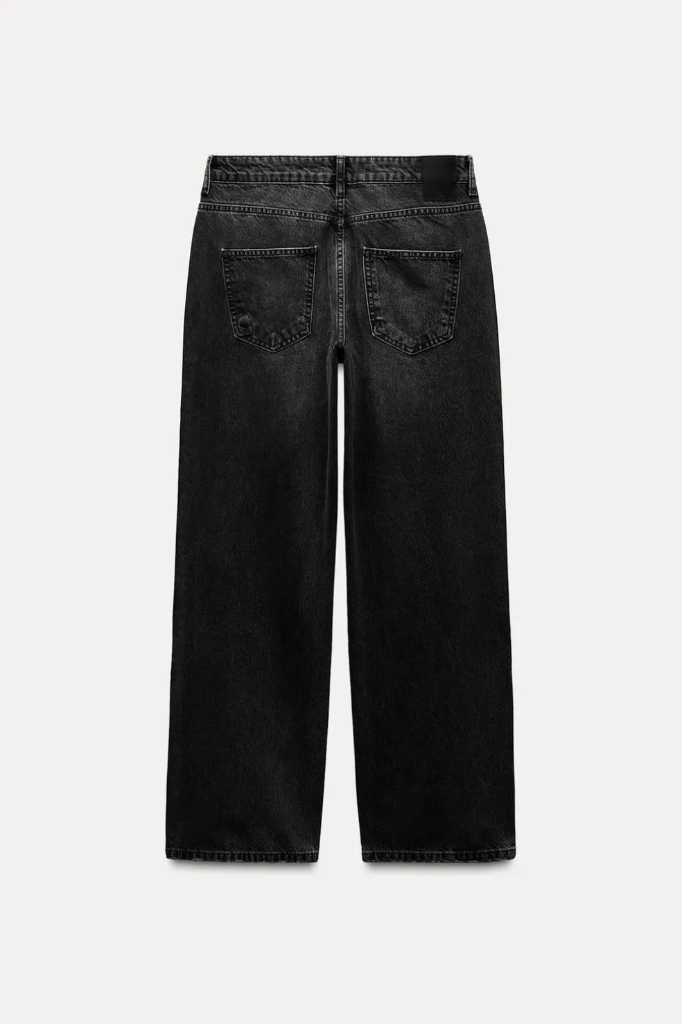 ZARA Jeans|Calças^JEANS Z1975 STRAIGHT CINTURA SUBIDA FULL LENGTH Preto