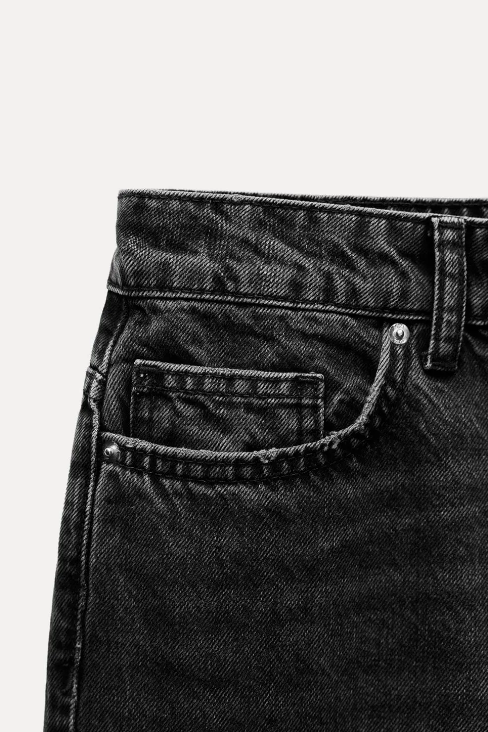 ZARA Jeans|Calças^JEANS Z1975 STRAIGHT CINTURA SUBIDA FULL LENGTH Preto