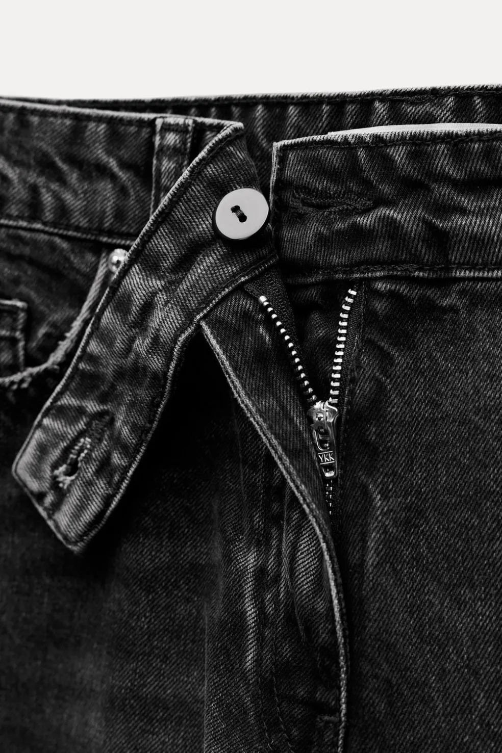 ZARA Jeans|Calças^JEANS Z1975 STRAIGHT CINTURA SUBIDA FULL LENGTH Preto