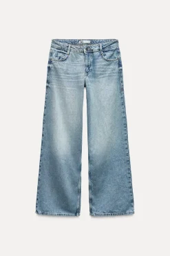 ZARA Jeans^JEANS Z1975 WIDE LEG CINTURA MÉDIA Azul-médio