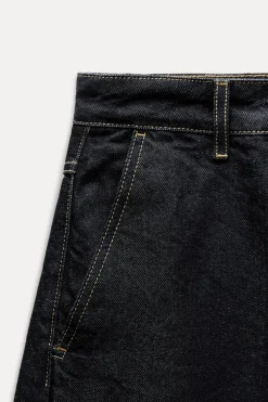 ZARA Jeans|Calças^JEANS ZW COLLECTION BALLOON CINTURA MÉDIA Azul