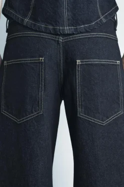 ZARA Jeans|Calças^JEANS ZW COLLECTION BALLOON CINTURA MÉDIA Azul