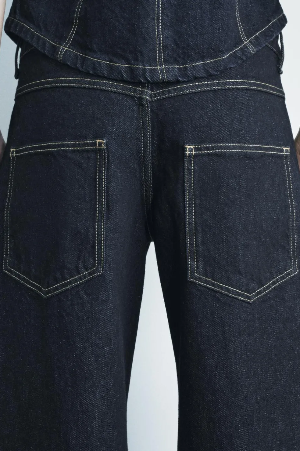 ZARA Jeans|Calças^JEANS ZW COLLECTION BALLOON CINTURA MÉDIA Azul