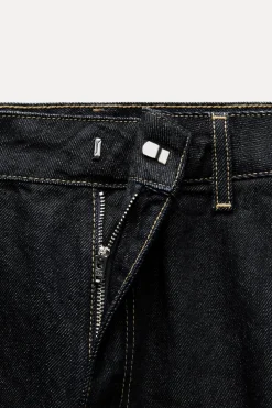 ZARA Jeans|Calças^JEANS ZW COLLECTION BALLOON CINTURA MÉDIA Azul