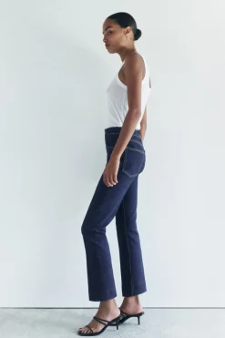 ZARA Jeans|Calças^JEANS ZW COLLECTION BOOTCUT DE CINTURA SUBIDA CROPPED Azul