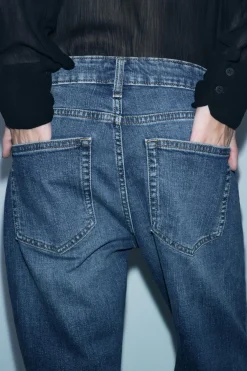 ZARA Jeans^JEANS ZW COLLECTION RELAXED SLIM CINTURA MÉDIA Azul