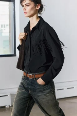 ZARA Jeans^JEANS ZW COLLECTION RELAXED DE CINTURA MÉDIA Azul-lavado