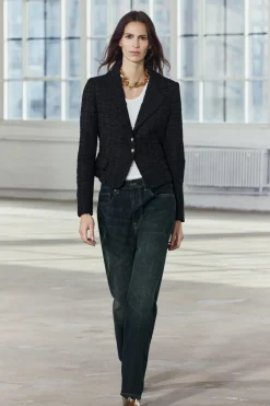ZARA Jeans^JEANS ZW COLLECTION RELAXED DE CINTURA MÉDIA Azul