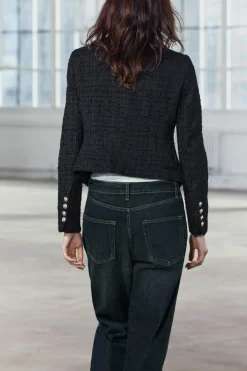 ZARA Jeans^JEANS ZW COLLECTION RELAXED DE CINTURA MÉDIA Azul