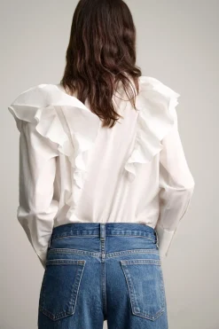 ZARA Jeans^JEANS ZW COLLECTION RETOS CINTURA MÉDIA Azul