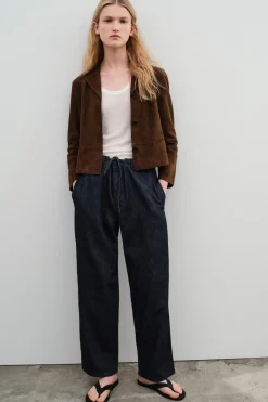 ZARA Jeans^JEANS ZW COLLECTION RETOS CINTURA MÉDIA Azul
