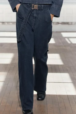 ZARA Jeans^JEANS ZW COLLECTION RETOS CINTURA MÉDIA Azul