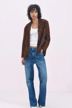 ZARA Jeans^JEANS ZW COLLECTION RETOS CINTURA MÉDIA Azul