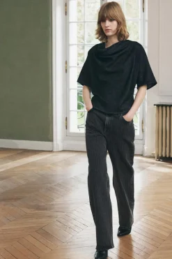 ZARA Jeans^JEANS ZW COLLECTION RETOS CINTURA MÉDIA Cinzento