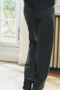 ZARA Jeans^JEANS ZW COLLECTION RETOS CINTURA MÉDIA Cinzento