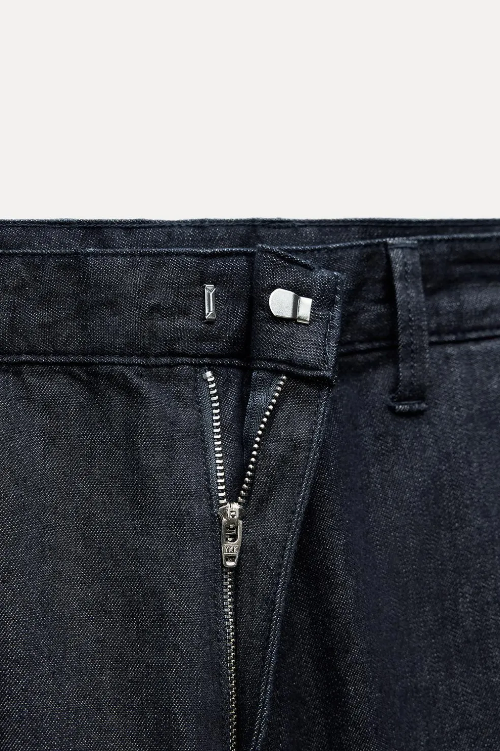 ZARA Jeans^JEANS ZW COLLECTION WIDE LEG COM CINTURA SUBIDA Azul