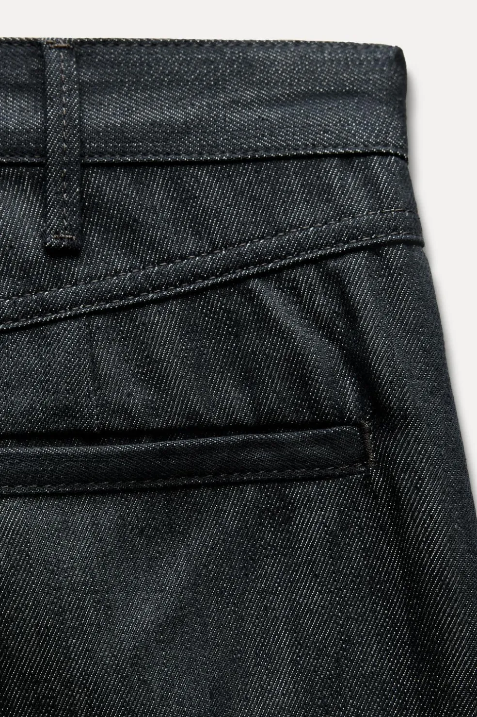 ZARA Jeans^JEANS ZW COLLECTION WIDE LEG COM CINTURA MÉDIA Cinzento