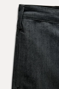 ZARA Jeans^JEANS ZW COLLECTION WIDE LEG COM CINTURA MÉDIA Cinzento