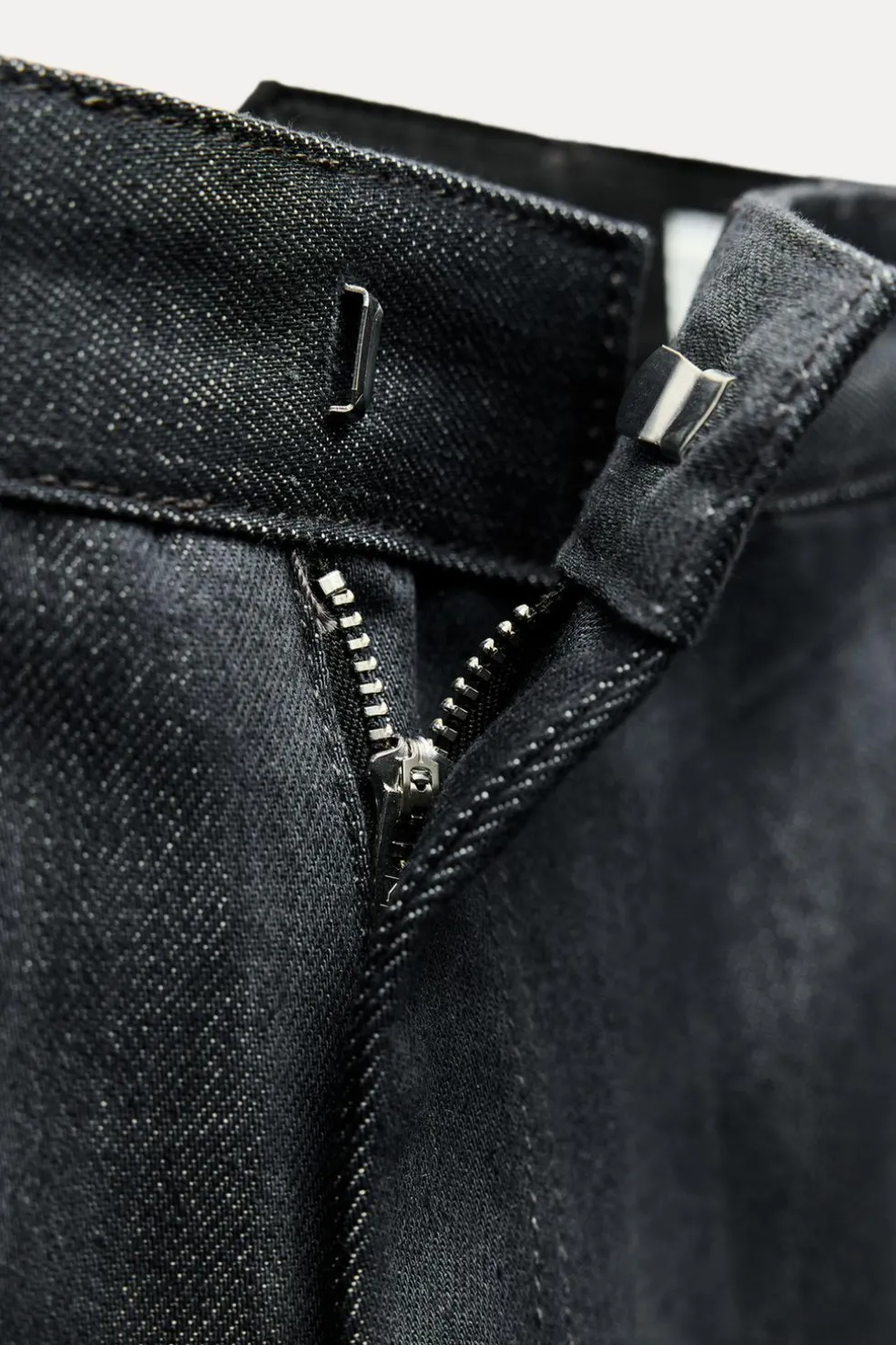 ZARA Jeans^JEANS ZW COLLECTION WIDE LEG COM CINTURA MÉDIA Cinzento
