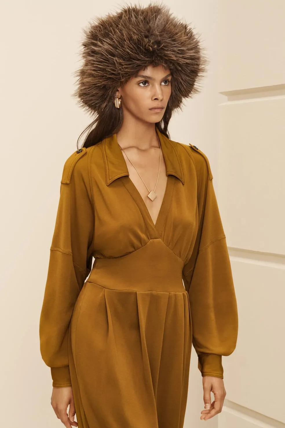 ZARA Vestidos^JRSY DRSS 14 Mostarda