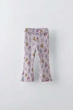 LEGGINGS À BOCA DE SINO FLORES-ZARA Best Sale