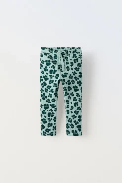 LEGGINGS COM NERVURAS E ESTAMPADO-ZARA Cheap