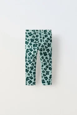 LEGGINGS COM NERVURAS E ESTAMPADO-ZARA Cheap