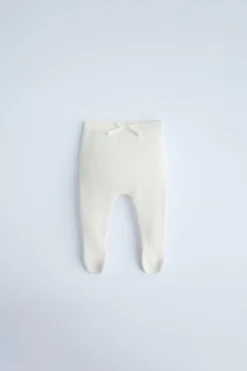 LEGGINGS COM PÉS DE MALHA COM LAÇO-ZARA Cheap