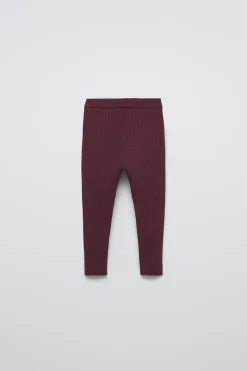 LEGGINGS DE MALHA CANELADA-ZARA Fashion